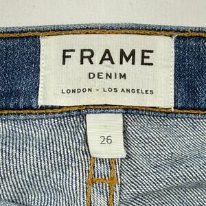 FRAME Denim Le Nouveau Straight Split Sheffield Raw Hem Jeans Size 26